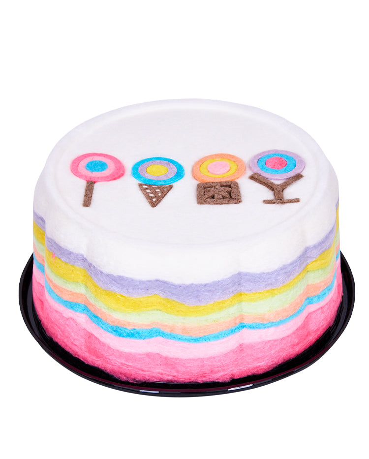 Large Rainbow Cotton Candy Cake